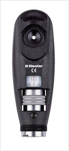 Retinoscopio Riester Ri-Vision con Lámpara de Raya HL 2,5 V., con Mango C para 2-Baterias Alcalinas Tipo C o Ri-Accu
