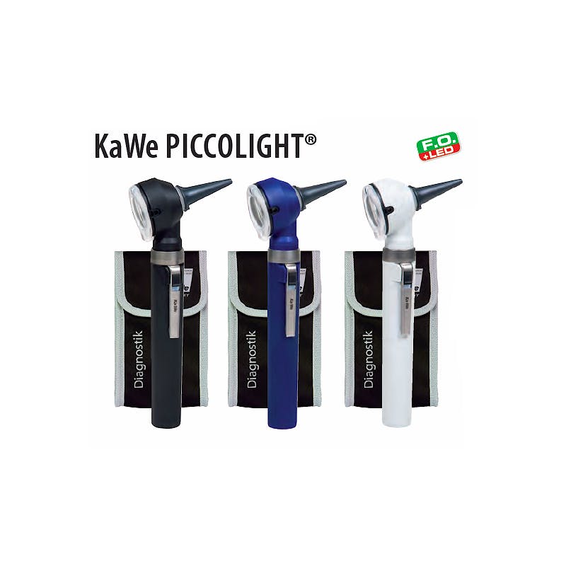 Otoscopio KAWE Piccolight LED F.O. 2,5 V. Color Negro