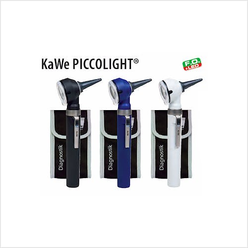Otoscopio KAWE Piccolight LED F.O. 2,5 V. Color Negro