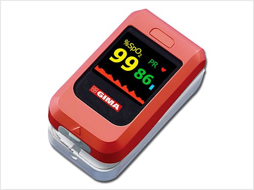Pulsioxímetro de Dedo GIMA Oxy-10 Kit con Sensor Adultos Incorporado + Sensor Neonatal por USB + Sensor Pediátrico por USB