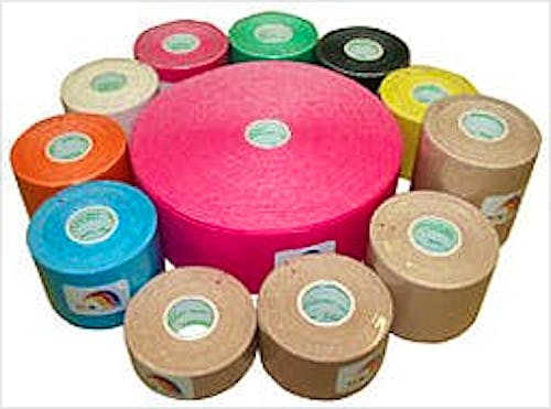 Temtex Kinesiology Tape, Caja de 4 Rollos de 7,5 cm. x 5 m., Color Beige