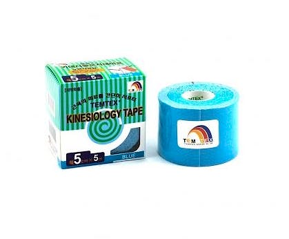 Temtex Kinesiology Tape: Caja de 6 Rollos de 5 m. x 5 cm., Color Azul