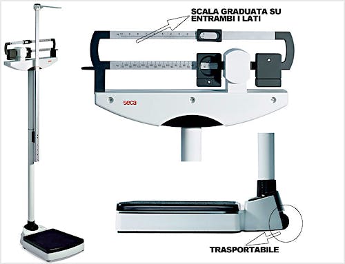 Báscula Mecánica de Columna Clase III SECA Mod. 711 con Tallímetro SECA Mod. 220