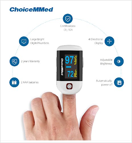 Pulsioxímetro de Dedo CHOICEMMED MD300C22