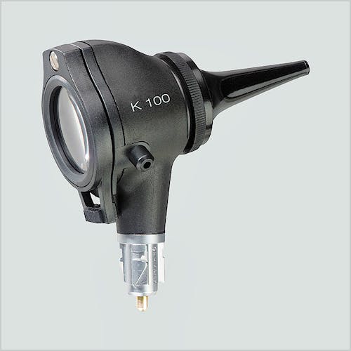 Otoscopio Heine K-100 con Mango a Pilas 2,5 V., en Estuche Blando