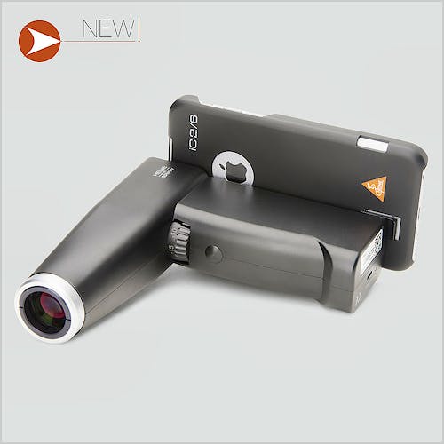 Funduscopio Heine IC2 Set/6 para Captura de Imágenes del Fondo del Ojo, C/carcasa-Adaptador para Iphone 6/6s