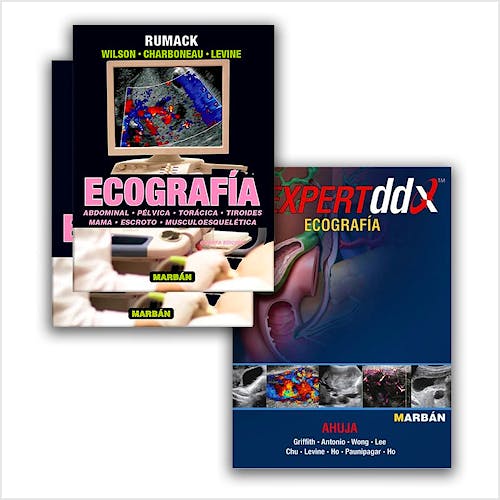 Portada del libro 9783630875798 Ecografía, 2 Vols. + Expert DDX Ecografía