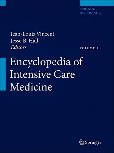 Portada del libro 9783642004193 Encyclopedia of Intensive Care Medicine, 4 Vols. + Online Access