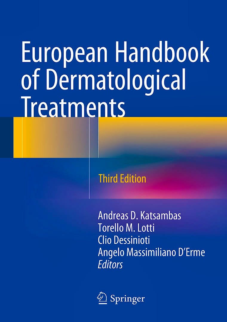 Portada del libro 9783662451380 European Handbook of Dermatological Treatments