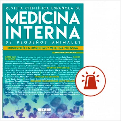Portada del libro 9783746012728 Revista Científica Española de Medicina Interna de Pequeños Animales. Monografía en Urgencias y Medicina Intensiva (Vol. 1, Nº 8, Marzo-Abril 2018)