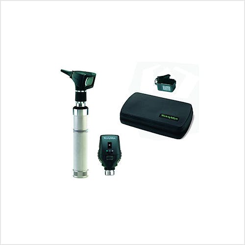 Set Oftalmoscopio-Otoscopio Welch Allyn Hospital Classic: Oftalmoscopio Coaxial, Cabezal de Otoscopio Diagnóstico + Mango Recargable Ni-Cd