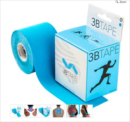 3B Tape Azul Kinesiology Tape, Rollo de 5 cm. x 5 m.