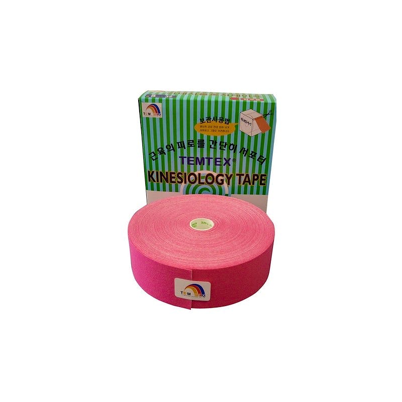 Temtex Kinesiology Tape: Caja de 1 Rollo de 32 m. x 5 cm., Color Rosa