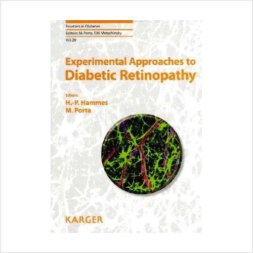 Portada del libro 9783805592758 Experimental Approaches to Diabetic Retinopathy (Frontiers in Diabetes)