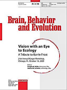 Portada del libro 9783805595803 Vision with an Eye to Ecology. a Tribute to Barrie Frost (Brain, Behavior and Evolution, Vol. 75 Nº 3)