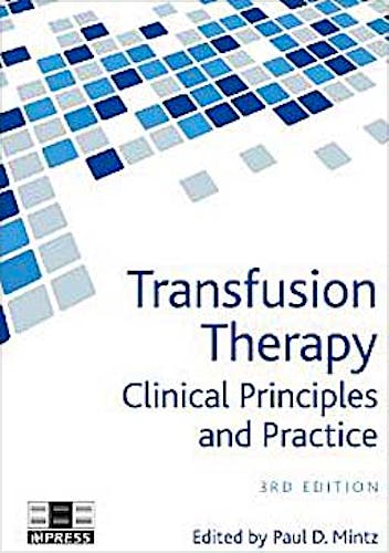 Portada del libro 9783805596961 Transfusion Therapy. Clinical Principles and Practice