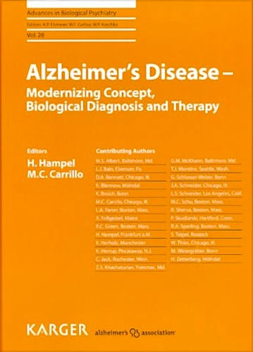 Portada del libro 9783805598026 Alzheimer's Disease - Modernizing Concept, Biological Diagnosis and Therapy