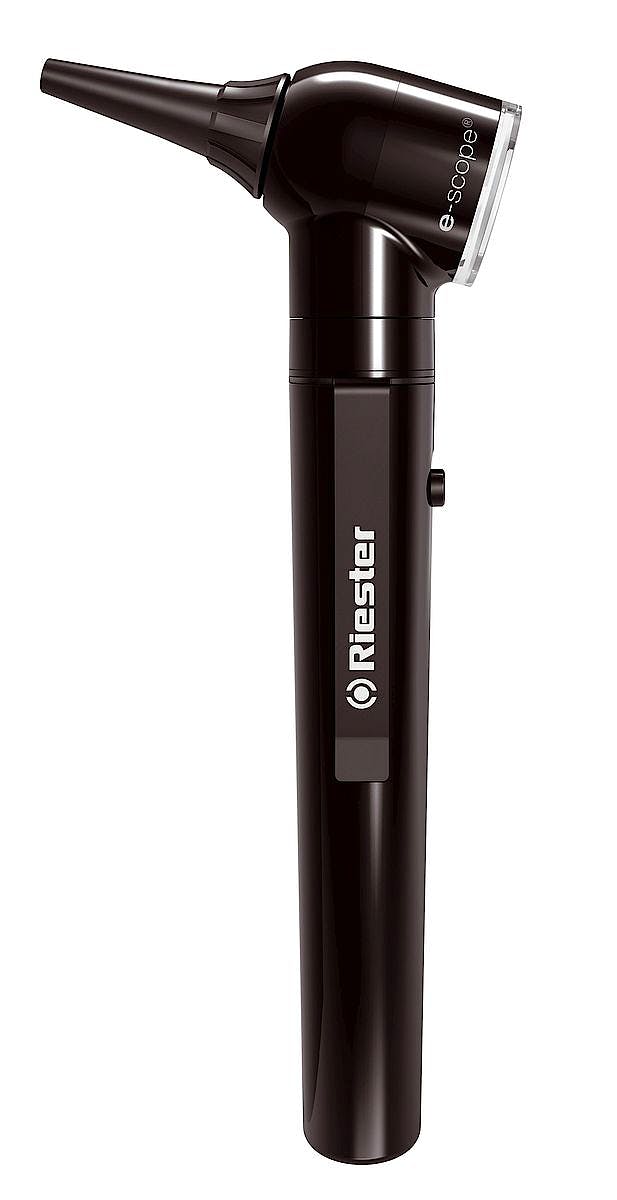 Otoscopio RIESTER E-Scope Halógeno XL Iluminación Directa 2,5 V. Negro (en Bolsa)