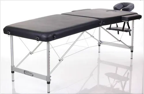 Camilla Plegable Kinefis Supreme Aluminio 2 Cuerpos Ancho 70 Cm (Color Negro)