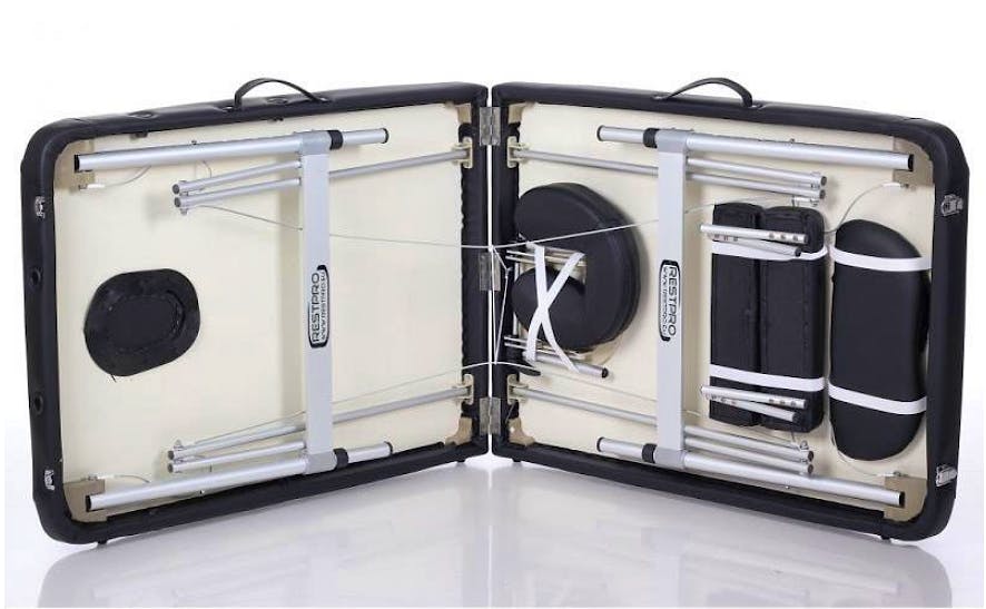 Camilla Plegable Kinefis Supreme Aluminio 2 Cuerpos Ancho 70 Cm (Color Negro)