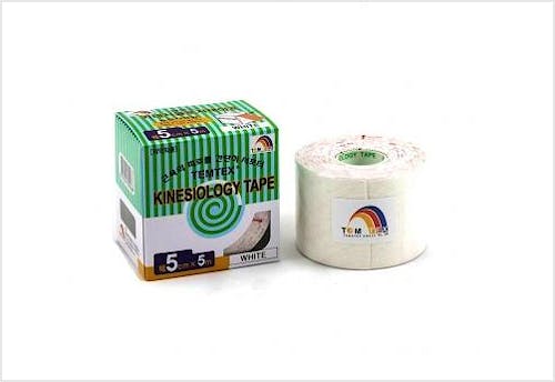 Temtex Kinesiology Tape, Caja de 6 Rollos de 5 cm. x 5 m., Color Blanco