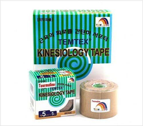 Temtex Tourmaline Kinesiology Tape Beige, Caja de 6 Rollos de 5 cm. x 5 m.