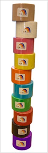 Temtex Kinesiology Tape, Caja de 6 Rollos de 5 cm. x 5 m., Color Morado