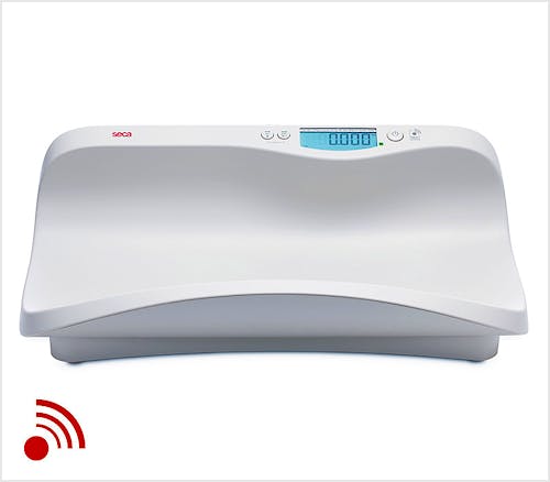 Pesabebés Electrónico Digital Clase III SECA Mod. 376, con Transmisión Inalámbrica, Fuerza 20 kg., División 5 g., Alimentación a Pilas o Red