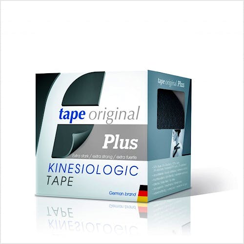 Tape Original Kinesiologic Tape PLUS Negro, Rollo de 5 cm. x 5 m.