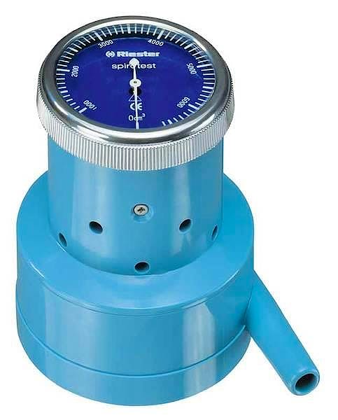 Espirómetro Riester Spirotest o Manómetro de Presión Pulmonar, 1000-7000 cm3, con 50 Boquillas