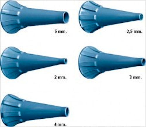 Espéculo Auricular Desechable 2 mm. Azul para Otoscopio Riester Ri-Scope L3 (Bolsa 100 Unidades)