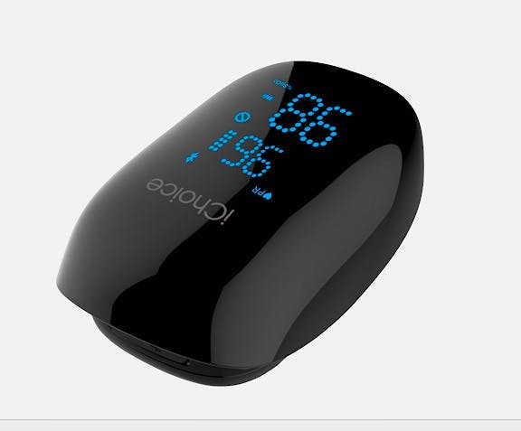 Pulsioxímetro de Dedo CHOICEMMED Ichoice Wireless-Bluetooth OX200, Batería Recargable por USB