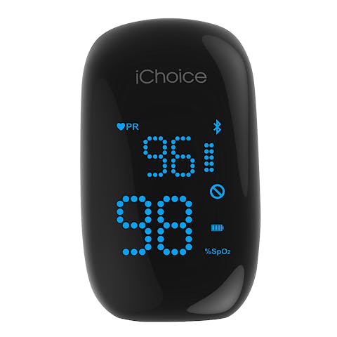 Pulsioxímetro de Dedo CHOICEMMED Ichoice Wireless-Bluetooth OX200, Batería Recargable por USB