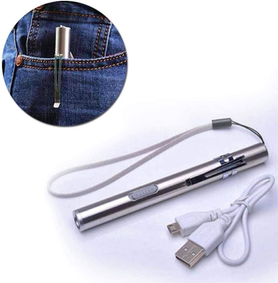 Linterna Exploración Led Recargable USB + Cable USB