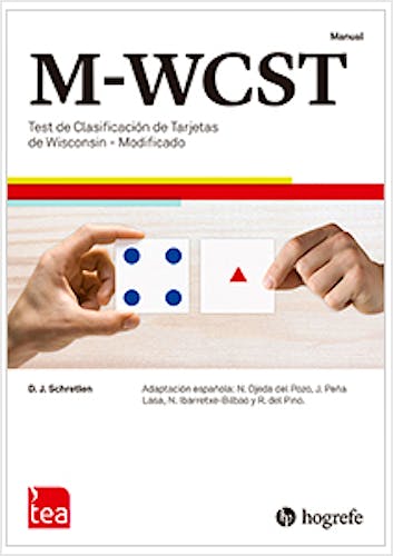 Portada del libro 9784800299024 M-WCST. Test de Clasificación de Tarjetas de Wisconsin Modificado. Juego completo (Manual, Kit Corrección 25 Usos, Tarjetas)