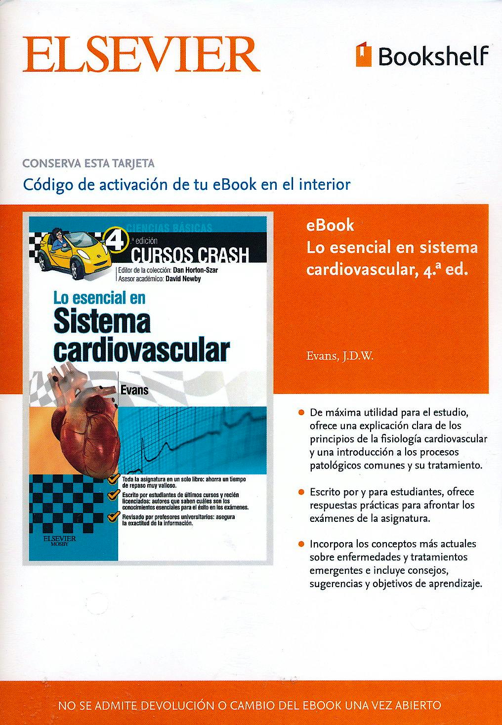 Portada del libro 9785490224006 Cursos Crash. lo Esencial en Sistema Cardiovascular (Ebook)