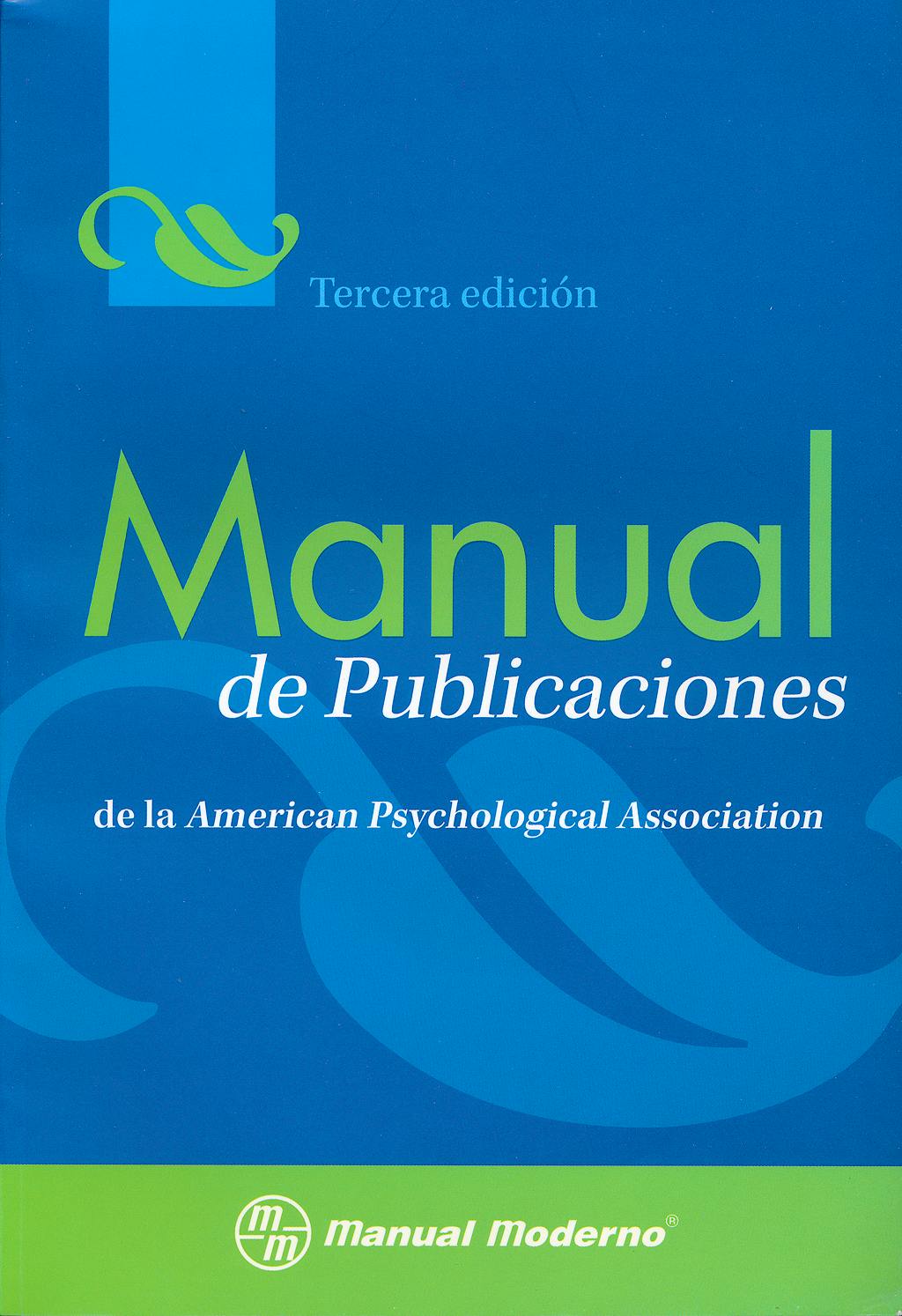 Portada del libro 9786074480528 Manual de Publicaciones de la American Psychological Association