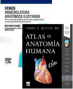 Portada del libro 9788413821351 Lote FENEIS Nomenclatura Anatómica Ilustrada + NETTER Atlas de Anatomía Humana