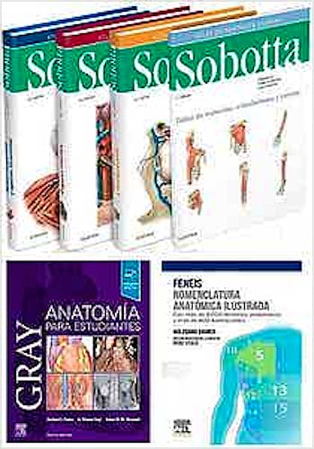 Portada del libro 9788413821412 Lote SOBOTTA Atlas de Anatomía Humana, 3 Vols. + GRAY Anatomía para Estudiantes + FENEIS Nomenclatura Anatómica Ilustrada