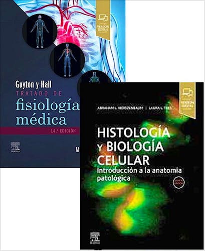 Portada del libro 9788413821955 Lote Guyton y Hall Tratado de Fisiología Médica + Histología y Biología Celular