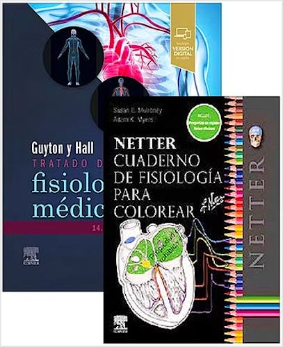 Portada del libro 9788413824475 Lote Pack GUYTON y HALL Tratado de Fisiología Médica + NETTER Cuaderno de Fisiología para Colorear