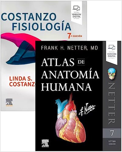 Portada del libro 9788413825687 Lote COSTANZO Fisiología + NETTER Atlas de Anatomía Humana