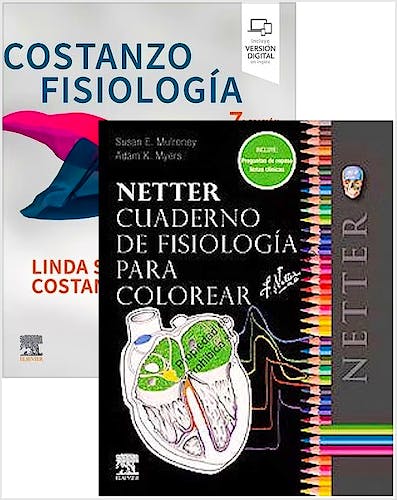 Portada del libro 9788413825700 Lote Pack COSTANZO Fisiología + NETTER Cuaderno de Fisiología para Colorear