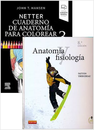 Portada del libro 9788413825854 Lote NETTER Cuaderno de Anatomía para Colorear + THIBODEAU Anatomía y Fisiología