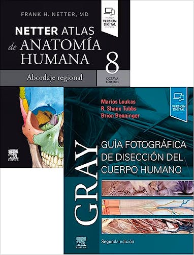 Portada del libro 9788413825977 Lote Pack GRAY Guía Fotográfica de Disección del Cuerpo Humano + NETTER Atlas de Anatomía Humana Abordaje Regional