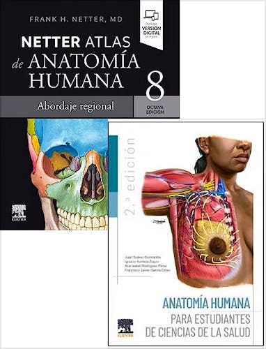 Portada del libro 9788413825991 Lote Pack NETTER Atlas de Anatomía Humana Abordaje Regional + Anatomía Humana para Estudiantes de Ciencias de la Salud