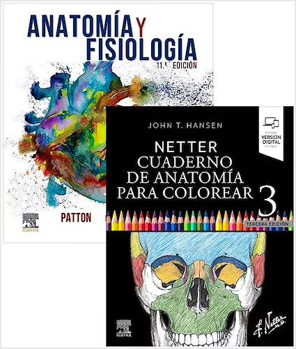 Portada del libro 9788413826752 Lote Pack NETTER Cuaderno de Anatomía para Colorear + PATTON Anatomía y Fisiología
