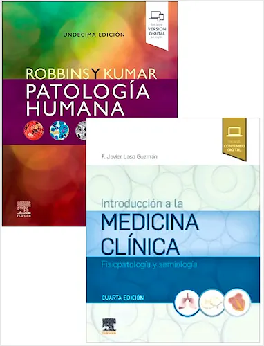 Portada del libro 9788413828121 Lote Pack ROBBINS Patología Humana + LASO Introducción a la Medicina Clínica. Fisiopatología y Semiología