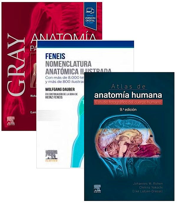 Lote Pack GRAY Anatomía Para Estudiantes + FENEIS Nomenclatura ...