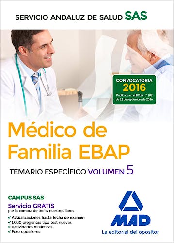 Portada del libro 9788414201329 Medico de Familia Ebap Servicio Andaluz de Salud (Sas). Temario Especifico, Vol. 5